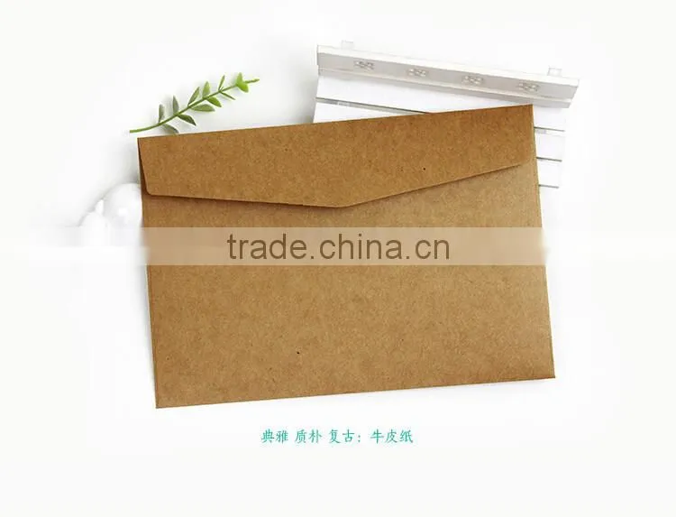 Retro Style A Grade Quality Blank Kraft Envelopes Natural color Plain Party Gift Paper Bags