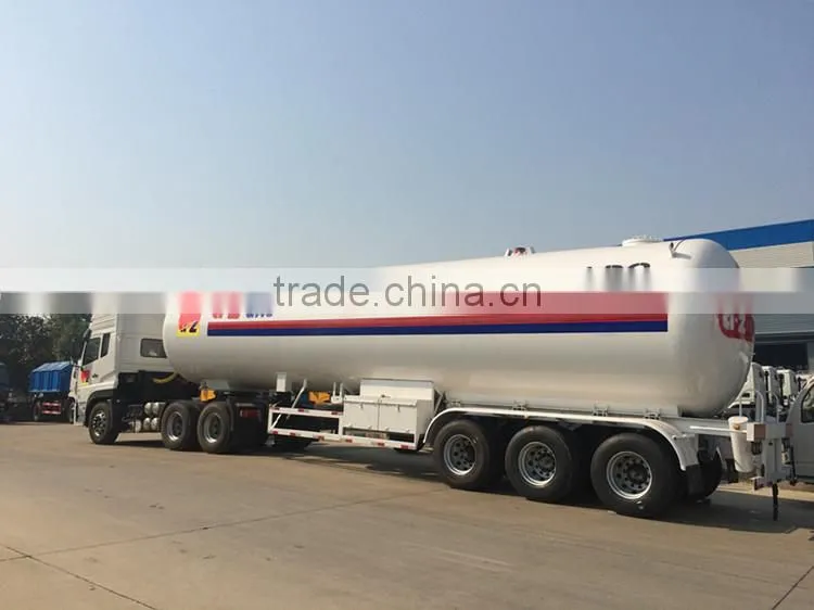 High performance 58.5m3 propane tri-axle lpg tank trailer