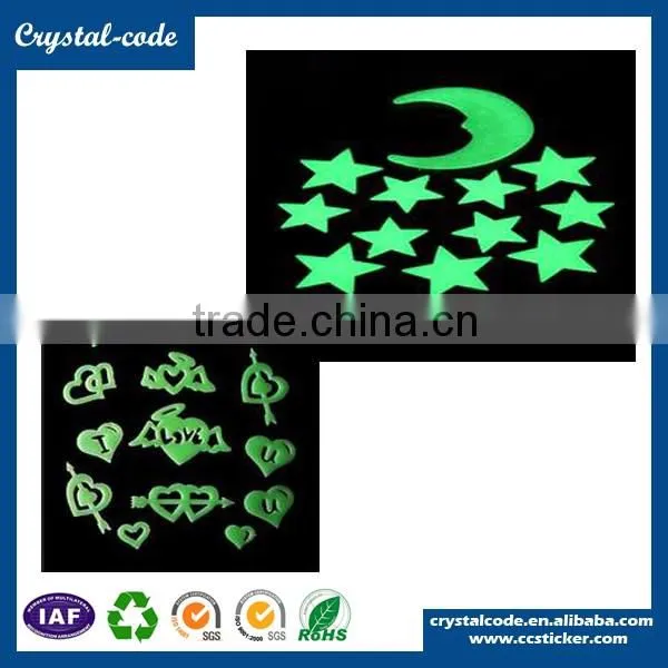 26 letters various shapes noctilucent glow in the dark sticker