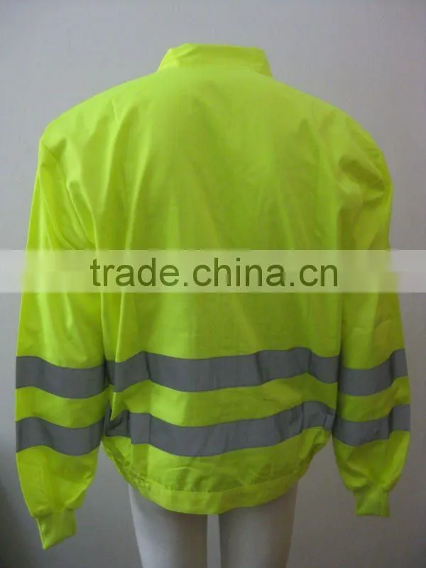 fluorescent yellow reflective safety jacket