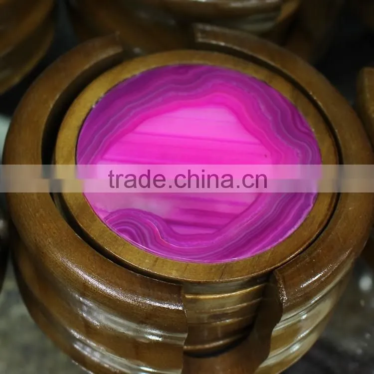 Hot Sale Natural Agate Cup Coaster for Gift