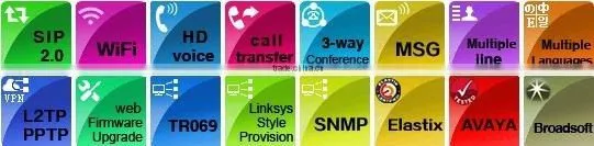 IP542N WIFI ip phone/sip wireless phone with POE/sip door phone business voip