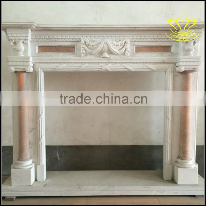 Marble fireplace boutique European door cover Luxury mantel interior decoration