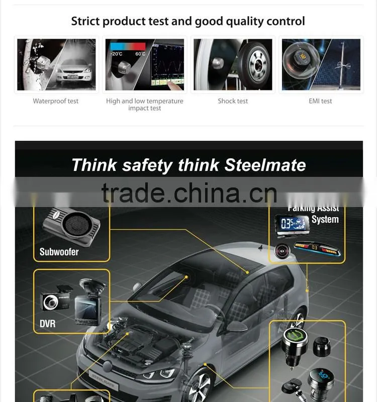 Steelmate DIY TP-S3 Solar-powered Tire Pressure Monitoring System With External Sensor
