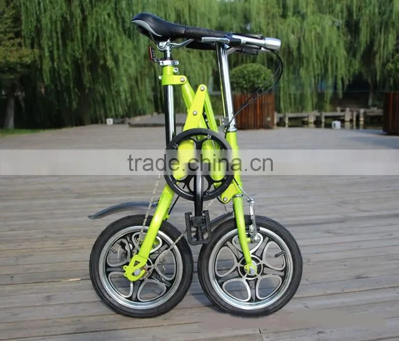 Lightweight 14-Inch Variable Speed Folding Bike Portable Folding Bicycle Mini Folding Bicycle City Bike White Black Orange Green