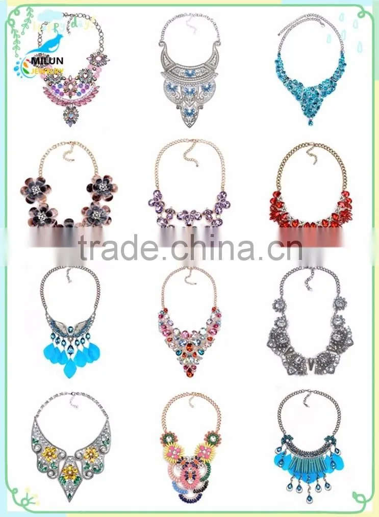New Arrival Top quality Z design fashion necklace women choker bib crystal Necklace statement Neckalces