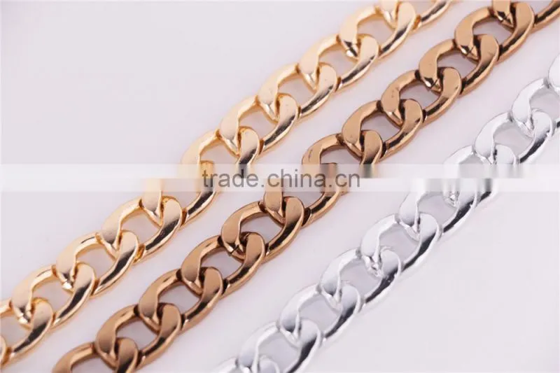 Handbag hardware accessories metal oval chain,Decorative bag parts metal chain,Detachable handbag metal chain