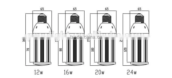 120lm/w e40,e27 led corn bulb 12w,16w,20w,24W led corn lamp for garden lighting