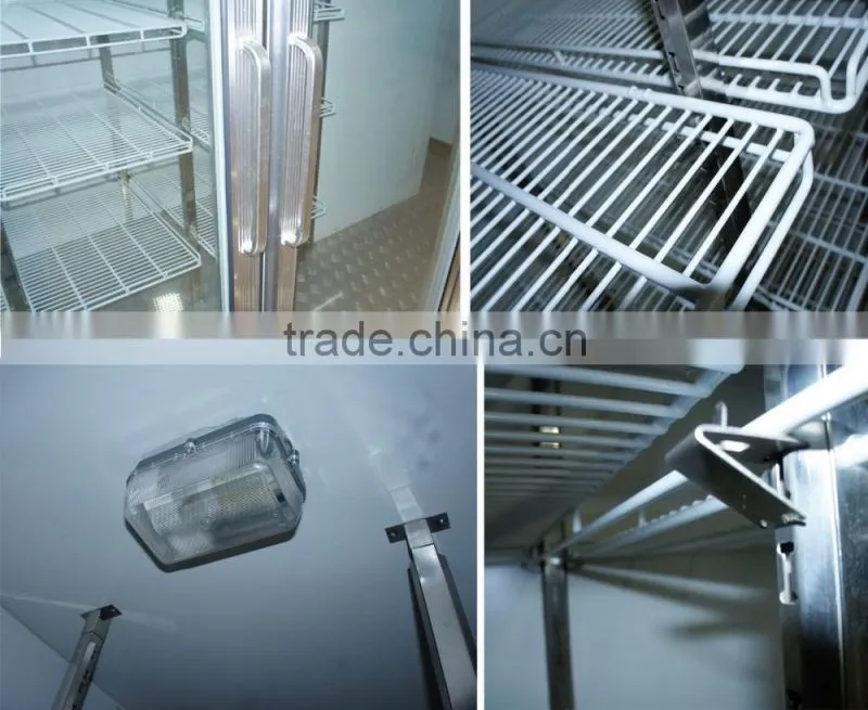 walk in cooler with 10 LED light glass doors