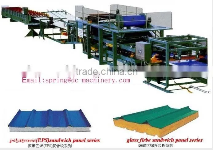 Pu sandwish panel composite machine