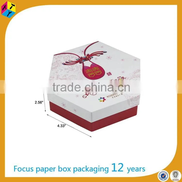 design mooncake hexagon paper rigid box