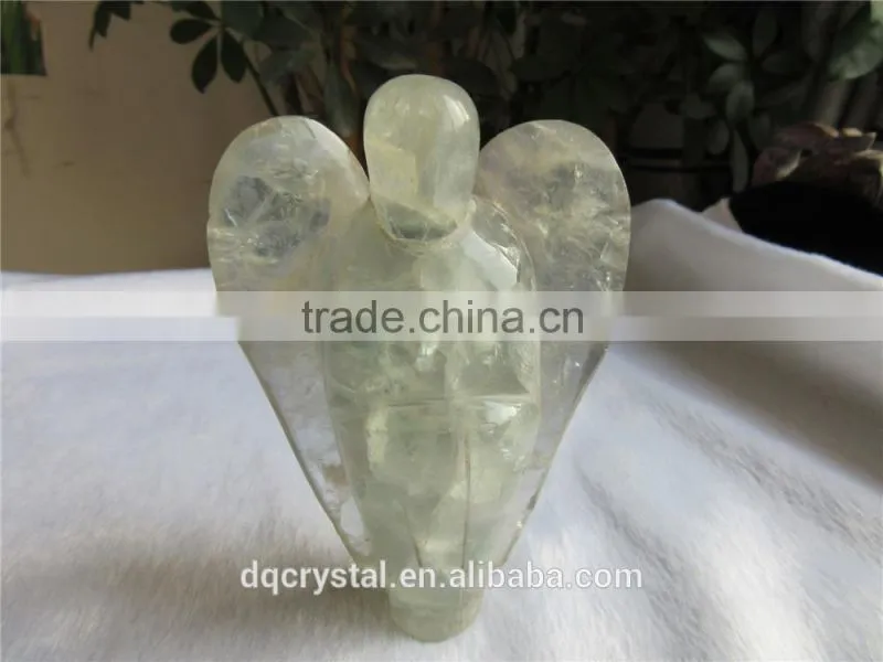 2015 Hot Quartz Crystal Angels Sale / Natural Carving Angels Wholesale/natural,decor small Rock crystal Angel figurines for sale