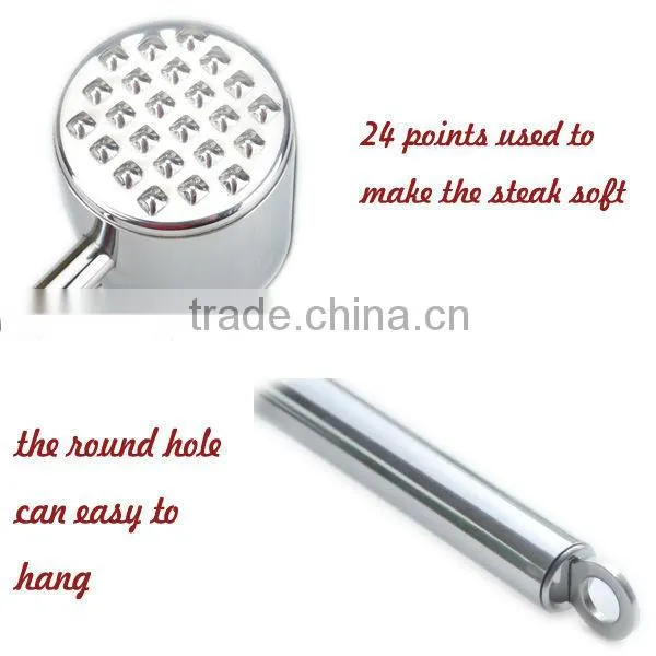 2013 high quality 304 stainless steel meat meat hammer meat tenderizer