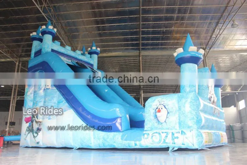 Frozen inflatable castle dry slide for rent