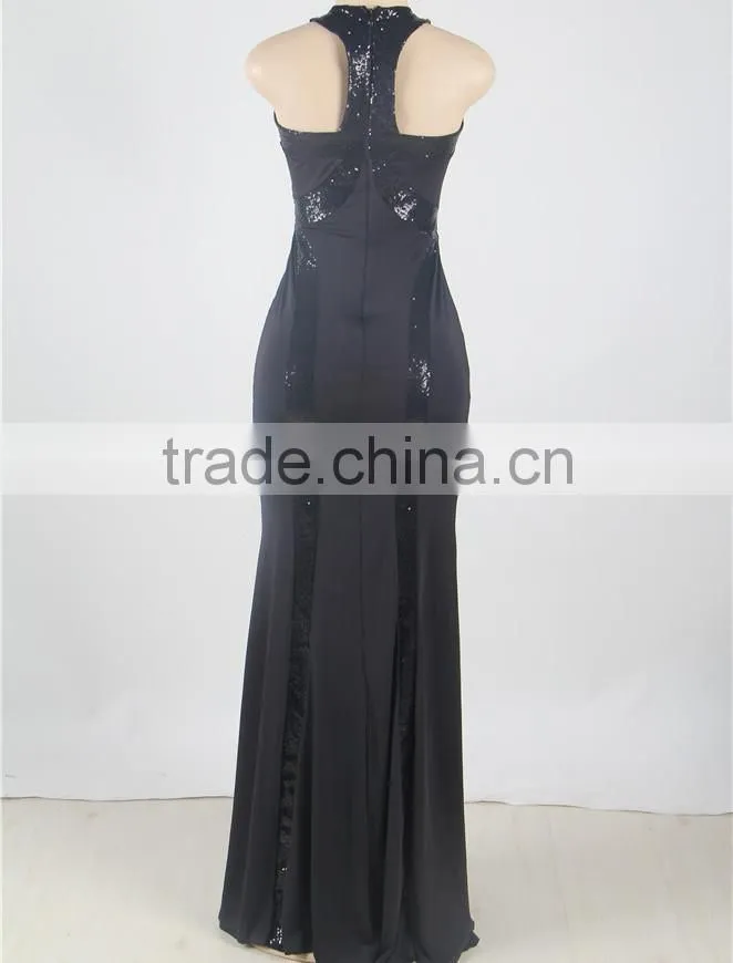Latest fashion adult women long style sexy cutout full size floor length red prom dress