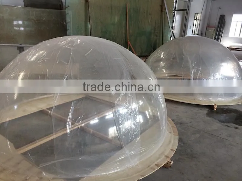 clear plexiglass dome