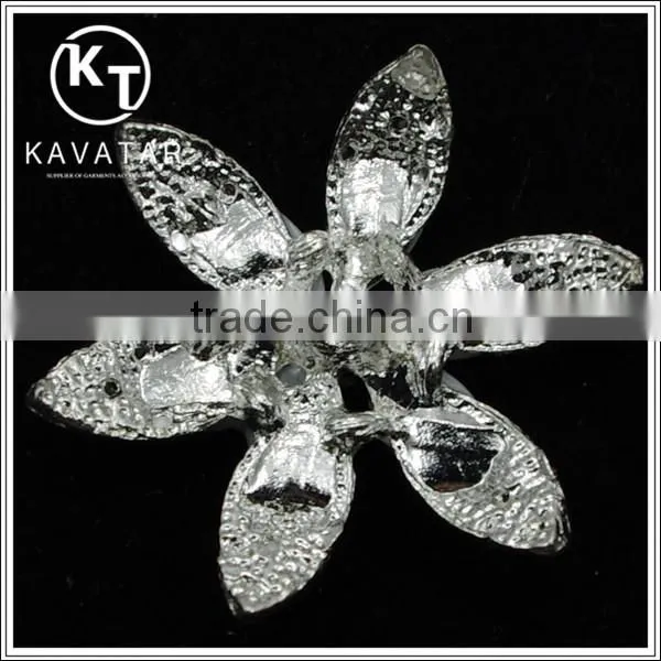 Good quality NK009 metal rhinestone button with pearl for clothes