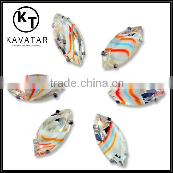 Best Price ! Bling bling navette crystal stones for garment accessories