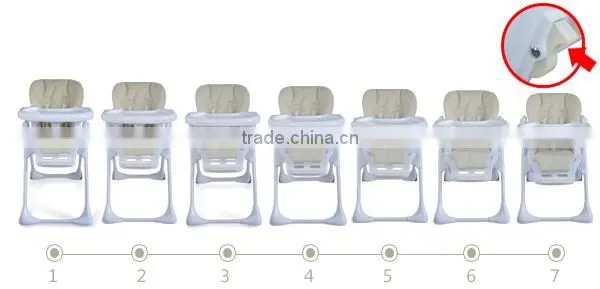 2016 new design restaurant baby high chair, portable baby high chair