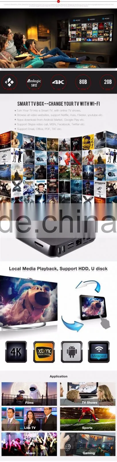 New interface ott tv box ott tv box mini keyboard