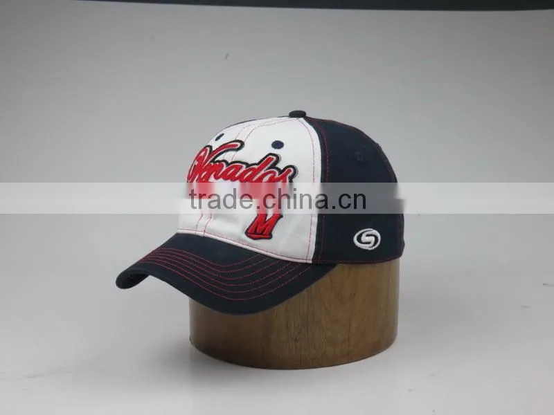 Washed cap with embroidery, bold thread washed cap, high quanlity cap