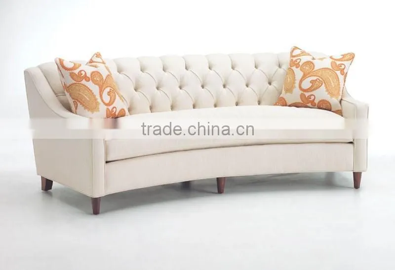 Foshan China furniture modern grey color fabric wooden corner sofa for living room