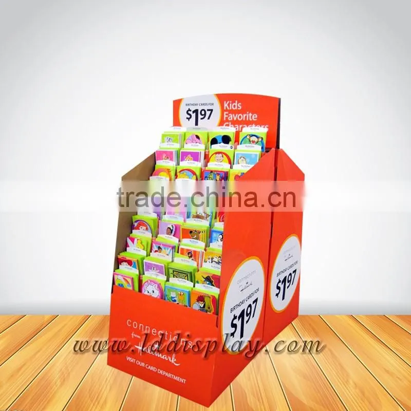 Custom Various styles cardboard book display stands