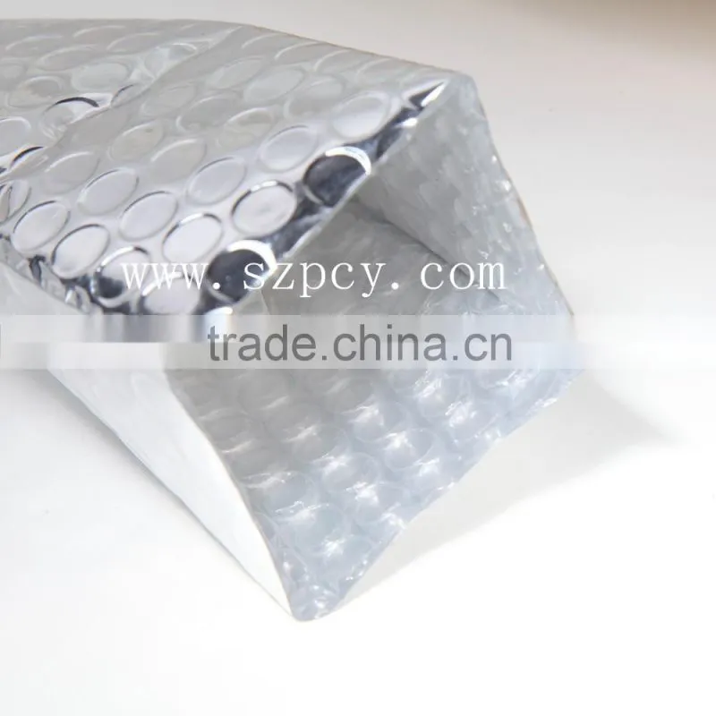 light silver metallic bubble mailers