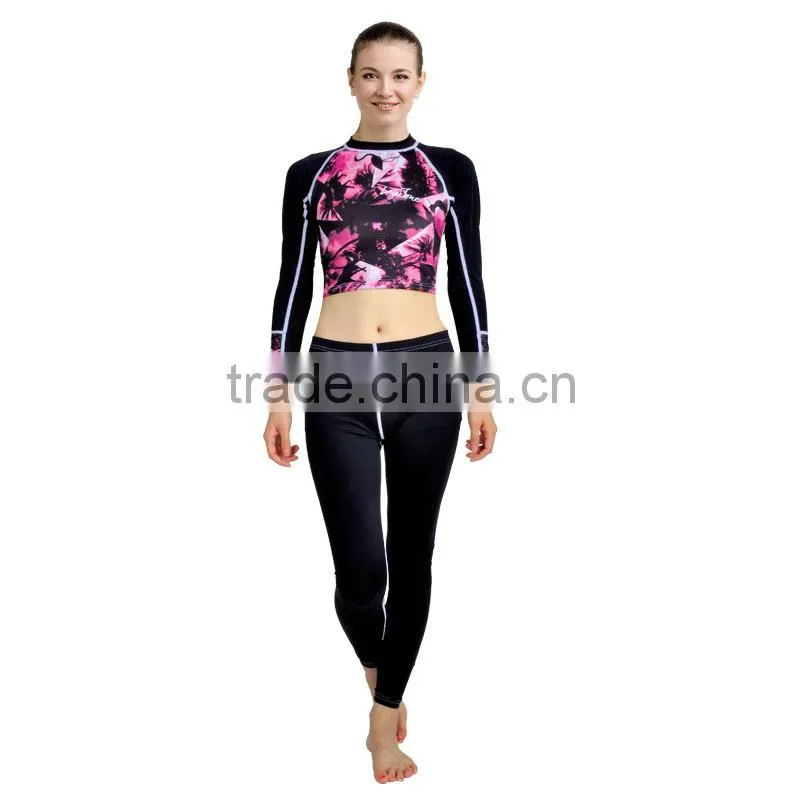 two pieces style lycra waterproof body suit