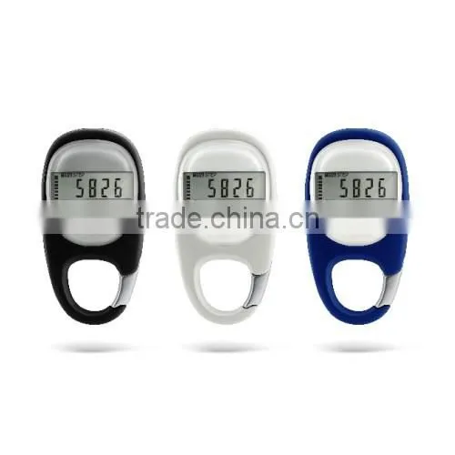 Carabiner design fitness gym pedometer