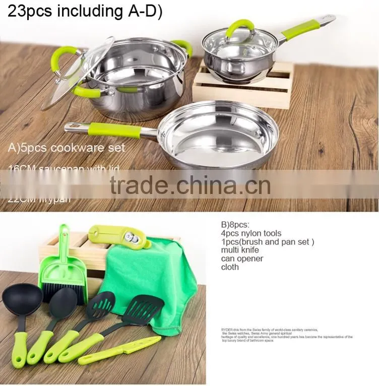 new fashion popular 23 pcs milano cookware set