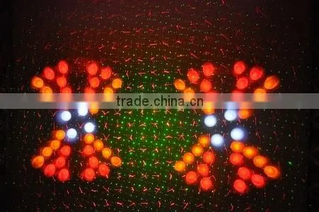 8W RGB LEDs and 150mW RG Fireworks Twinkling Laser Light