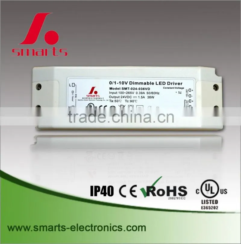 12v 45w 220v rohs ce ul listed dali dimmable cv driver