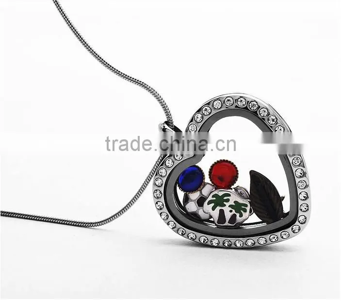 Wholesale silver/black/gold/rose gold plated stainless steel necklace locket