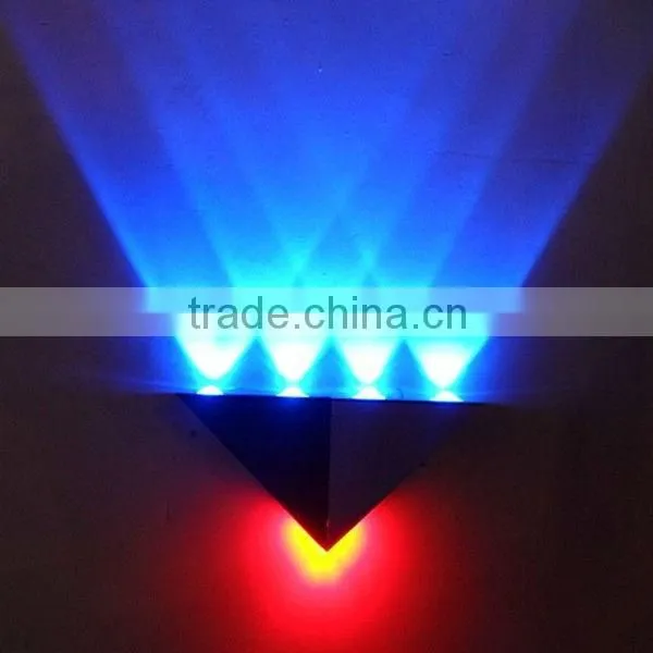 2013 Best sale Epistar chips triangle Brushed aluminum 5w wall light