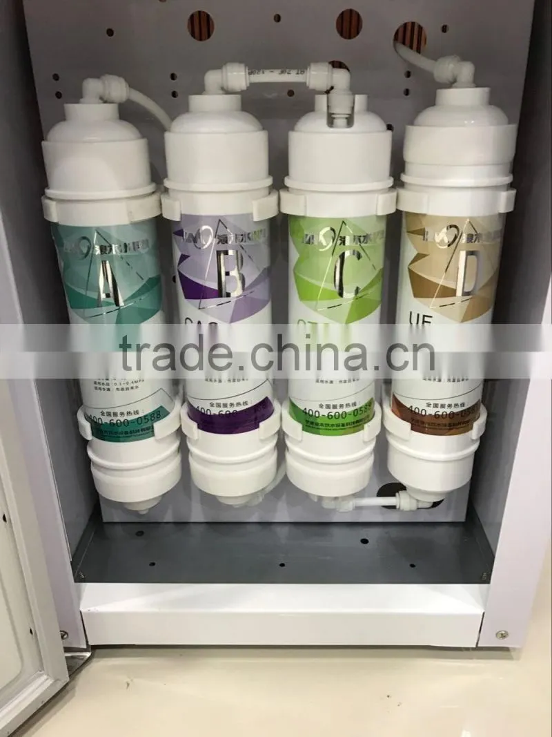 ZY-208 Compresser Coolig Hot and Cold 4 Stage Filtration UF Water Dispenser Purifier
