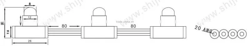 12mm square pixel led string light customized length available