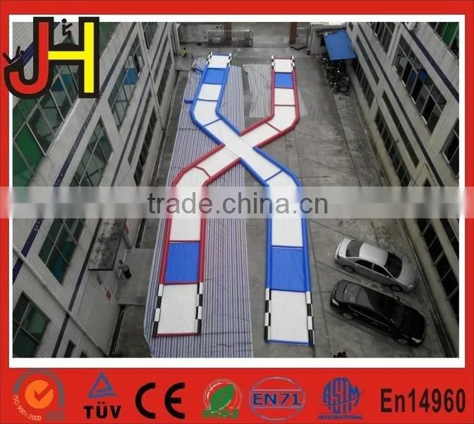 Hot Selling Customized Size Inflatable Go Karts Race Track for Toy Balls
