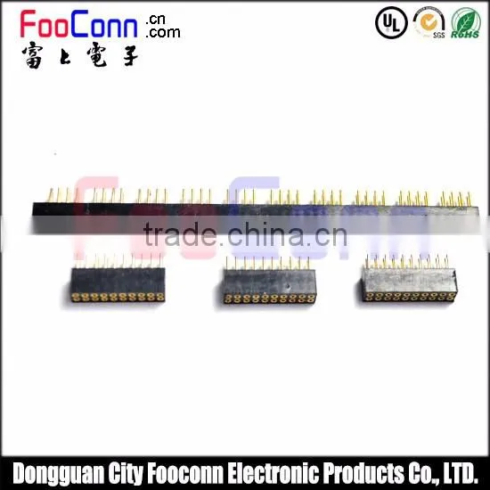 Dongguan supplier 2.54mm dual rows round female header
