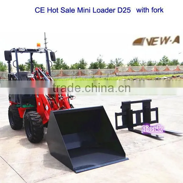 CE D25 multi-functional mini wheel shovel loader