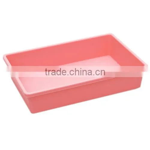 Pure Color desktop storage case Office Home Drawer Organizer-Pink M size