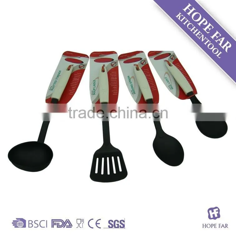 N14-17 4Pcs high quality black color nylon kitchen utensils set