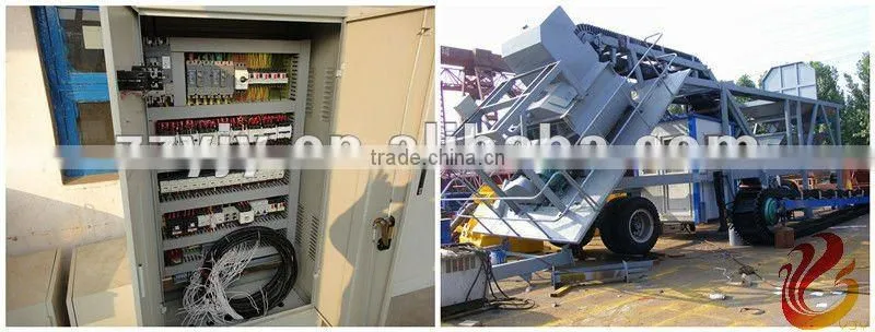 Easy Moving YHZS75 Mobile Concrete mixing plant