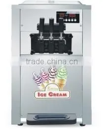 Counter Top Type Good quality compressor 3 flavor ice cream machine prices (ZQR-811CT)