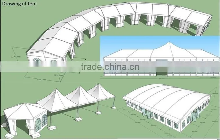 25x40m Clear Span Party Tent with Aluminum Structure for Sale from China