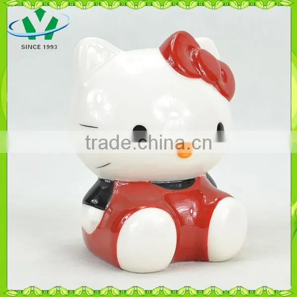 Ceramic piggy bank for collect Cute Hello Kitty