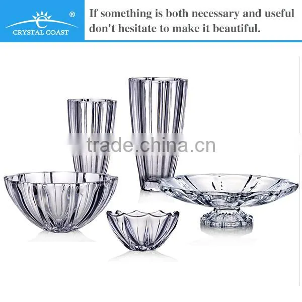 unique clear glass salad bowl for kitchen tableware