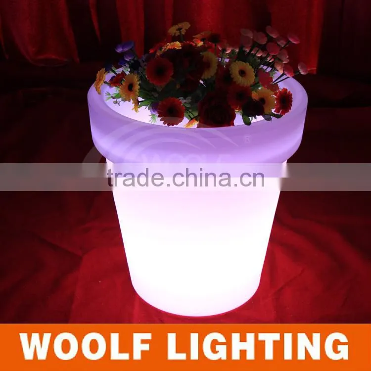 Swimming Pool Illuminated Plastic LED Large Flower Pot