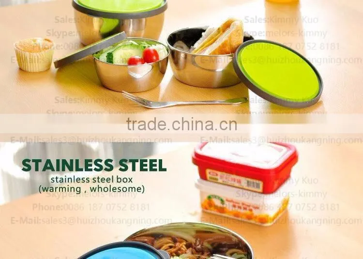 Good quality stainless steel food container with lid