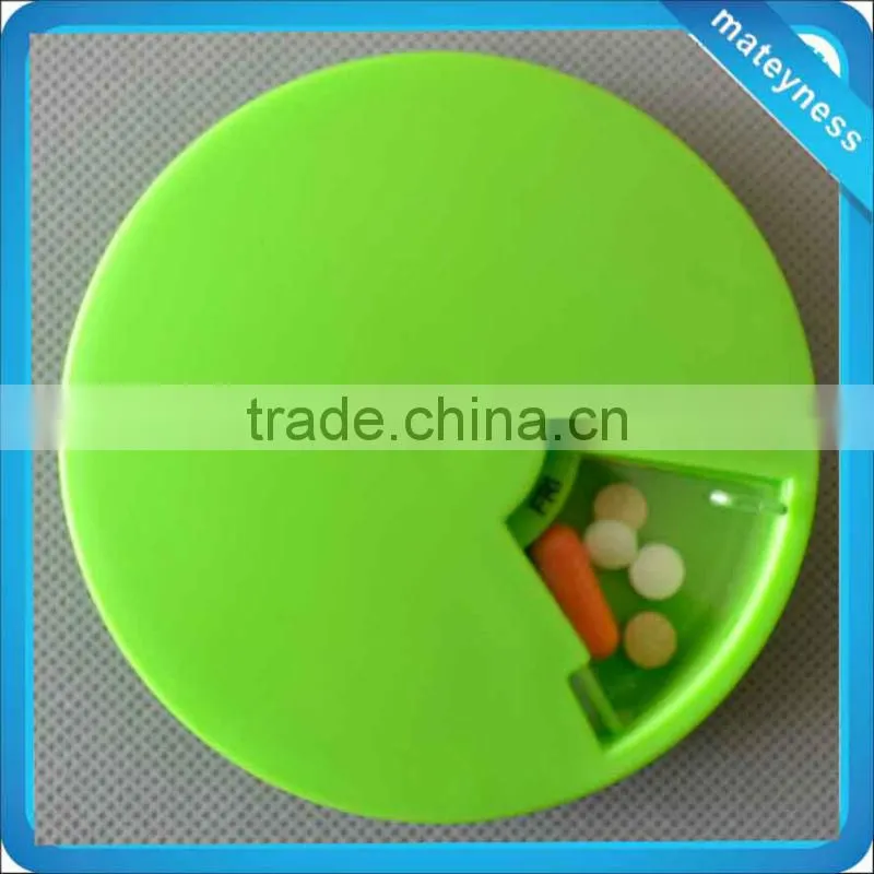 Colorful 7 Days Round Shape Pill Box